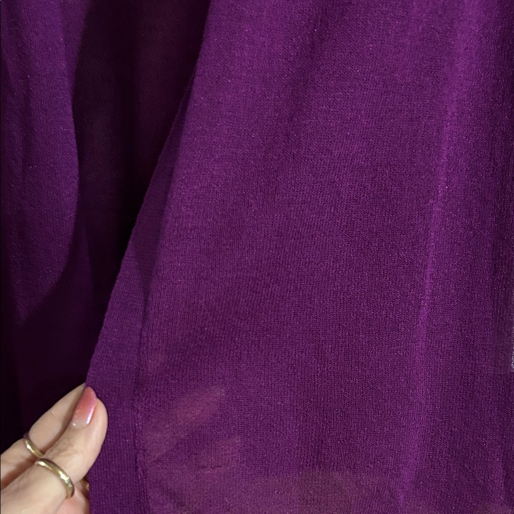 Chico's Rich Purple Women's Cardigan - Picture 3 of 5